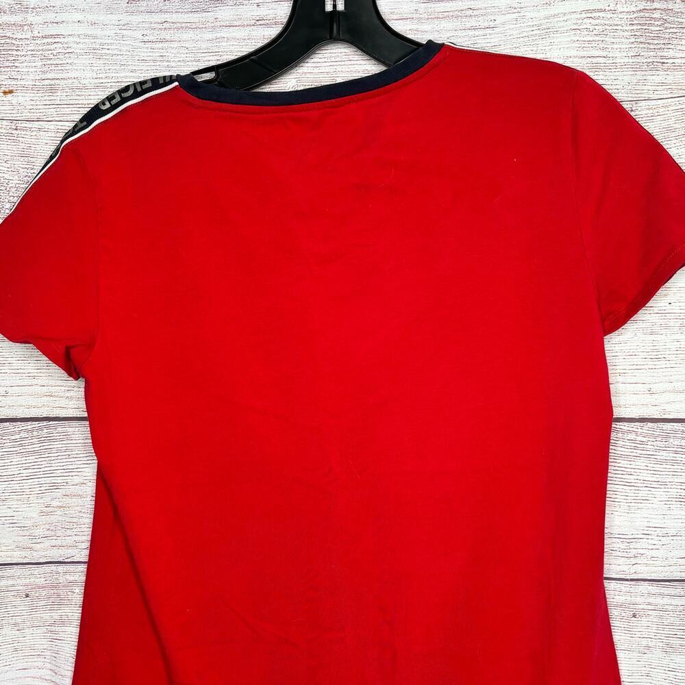 Tommy Hilfiger Red Short Sleeve Trendy Y2K Vibes T-Shirt Dress Medium Petite - Picture 4 of 10